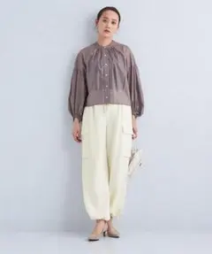 美品☆週明までgreen label relaxingパウダーツイルカーゴパンツ