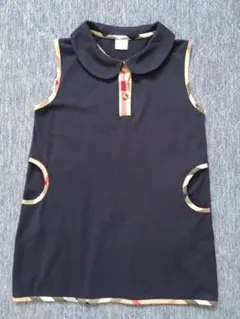 BURBERRY ノースリーブワンピース 2XL ネイビー チェック柄のサムネイル