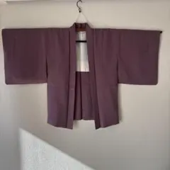 竹模様羽織 アンティーク 古代紫