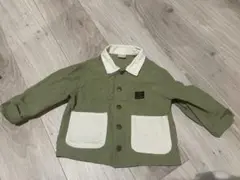 美品　プティマイン　キッズジャケット オリーブグリーン 90cm