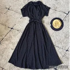 【未使用級✨】ローレンラルフローレン　カシュクールワンピース　ドット　マキシ丈
