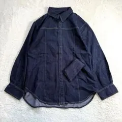 GUCCI グッチ デニムシャツ インディゴ ゴールドボタン サイズ[38
