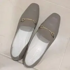 （美品）【タラントン バイ ダイアナ】グレージュ ビットローファー