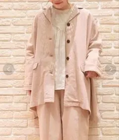 Samansa Mos2 ピンク オーバーサイズジャケット ライトアウター