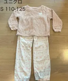 ユニクロ　パジャマ　キッズ　S 110 120 長袖　フリース　ディズニー