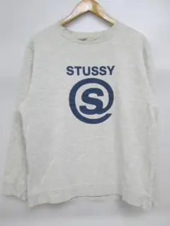 Stussy ステューシー スウェット トレーナー 裏起毛 S 杢グレー