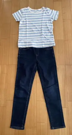 無印良品 Tシャツ / UNIQLO ユニクロ デニムパンツ ジーンズ 150
