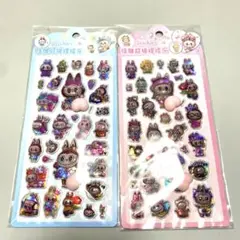 ラブブ風 立体 3D お尻ぷくぷく シール ステッカー 2枚 セット売り