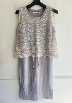 ロイヤルパーティー　ワンピース グレー