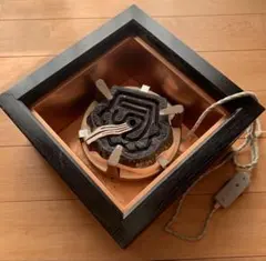 1円◆ 野々田式 置炉 磨入子 焼杉 300W/600W 茶道具 ヒーター 炉檀 湯沸し 箱付き ジャンク 茶道 桑 木製置き炉（野々田製電熱器）