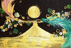 開運絵画 ❀虹富士山優しいヒーリング空気清浄機❀白龍 本日満月月祈り
