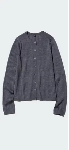 新品メリノリブクルーネックショートカーディガンXXL