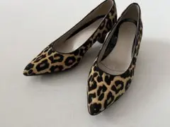 新品未使用　fitfit フィットフィット　レオパード ハラコ 23.5パンプス
