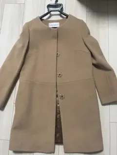 ノーカラーコート チェスターコート