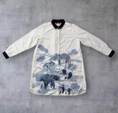 graniph♡グラニフ ワンピース シャツワンピース アニマル