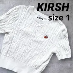 KIRSH キルシー　半袖プルオーバー　クロップト丈　サマーニット　韓国のサムネイル