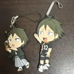 ハイキュー！山口忠ラバーストラップキーホルダー×２