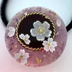 ＊No. 58 ＊春フラワー レジン ピンク 上品 大人かわいい　ドライフラワー