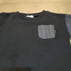 ネイビー グレー 長袖トレーナー