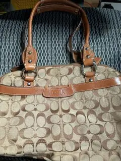 美品コーチCOACH　トートバッグ　シグネチャー　キャンバス　F14695