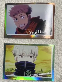 呪術廻戦　五条　狗巻棘 ホログラムステッカー　シール　ラウンドワン