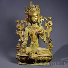タイ仏像　女性ダンサーのブロンズ像　ブロンズ彫刻。19世紀後半 タイ仏像 女性ダンサーのブロンズ像 ブロンズ彫刻。19世紀後半 - メルカリ