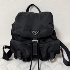 プラダ ナイロン スモールバッグパック リュック ブラック 三角