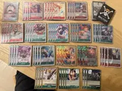 赤緑ルフィ　構築済みデッキ　パーツ　ドンカード付き