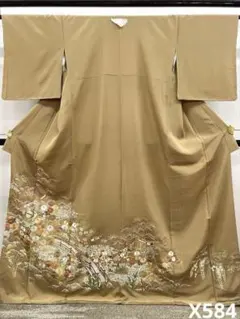 蘇州刺繍 色留袖 一つ紋 浜ちりめん 金糸 正絹 X584 - メルカリ