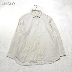 UNIQLO ユニクロ 長袖シャツ コーデュロイ M オフホワイト カジュアル