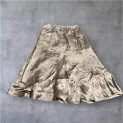 GIANNI LO GIUDICE フレアスカート 花柄 シャンパンベージュ