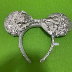 シルバー スパンコール ミニー　カチューシャ