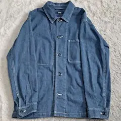 ユニクロ ヒッコリーデニム ワークジャケット Lサイズ 美品