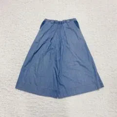 《ONIGIRI》オニギリ　ガウチョパンツ デニムブルー　ゴムウエスト