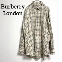 ☆美品☆【Burberry London】日本製高島屋ノバチェック長袖シャツ