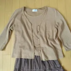 【GERARD DAREL】 ゴールドラメ入りアンサンブル Mサイズのサムネイル