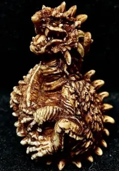 東宝怪獣根付 GMKゴジラ 2001 木箱 ストラップ付き 大怪獣総攻撃