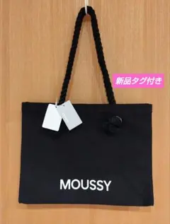 新品タグ付き◎MOUSSY◎SOUVENIR キャンバスバッグ　ブラック