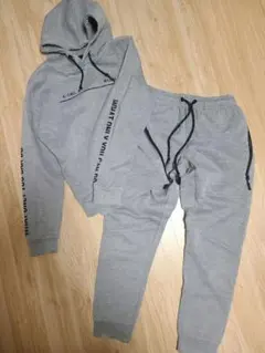 グレー フード付きジャージセット