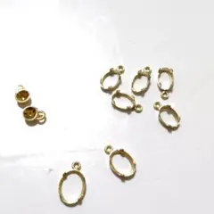 オーバル型ルース用　14kgf金属パーツセット