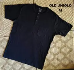 UNIQLO ヘンリーネックTシャツ ブラック M
