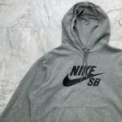 NIKE SB スウェット　パーカー　メンズ　2XL　グレー　プリントロゴ