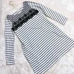 アースミュージックアンドエコロジー ＊ 綿100% ボーダー ワンピース