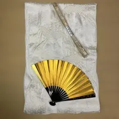 帯揚げ　高級扇子　帯締め　3点セット　留袖用　礼装用　和装小物のサムネイル