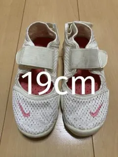 NIKE サンダル ホワイト/ピンク キッズ 19cm