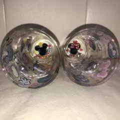 新品　ディズニー　ミッキー&ミニー　ペアグラスコップ　2個セット