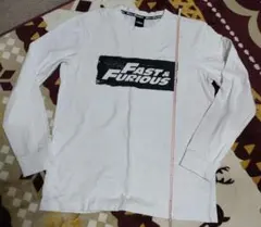 FAST & FURIOUS　 白　ロンT　ワイルドスピード　男女兼用