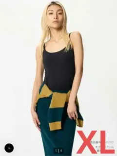 ユニクロ　UNIQLO　エアリズムブラキャミソール　XL　ブラック