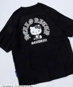 キティちゃんバックプリントTシャツ/ラインストーンLサイズ超美品　ヒョウ柄