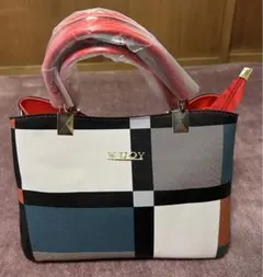 KUOY マルチカラー チェック柄 ショルダーバッグ